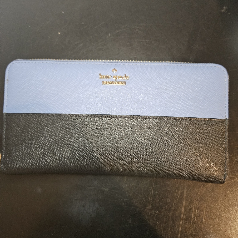 Kate Spade Two-Tone Blue and Black Wallet